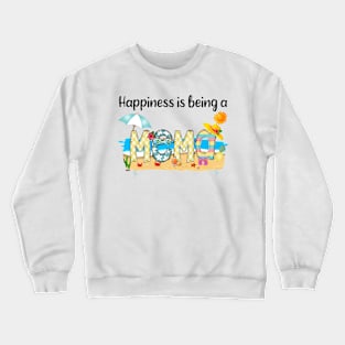 Happiness Is Being A Mema Summer Beach Happy Mother's Day Crewneck Sweatshirt